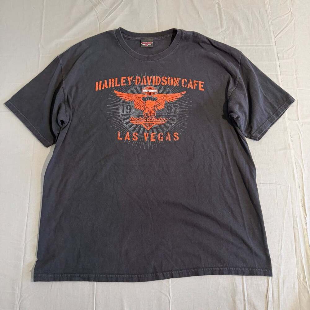 Harley Davidson Cafe Las Vegas T-Shirt Black Eagle 1997